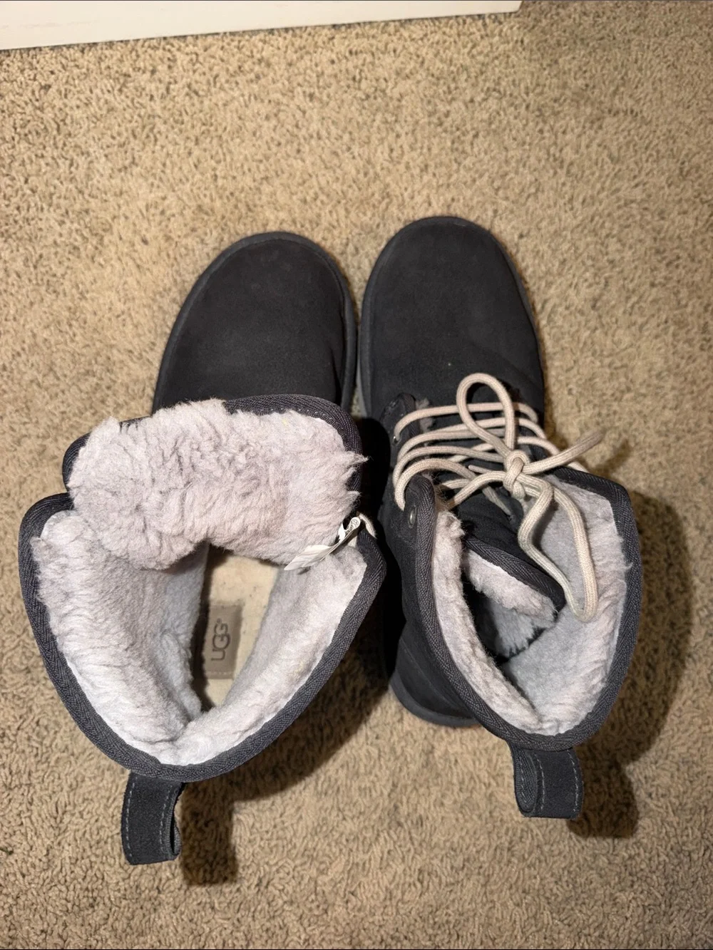 UGGs Mens 11 Navy Blue Suede Boots